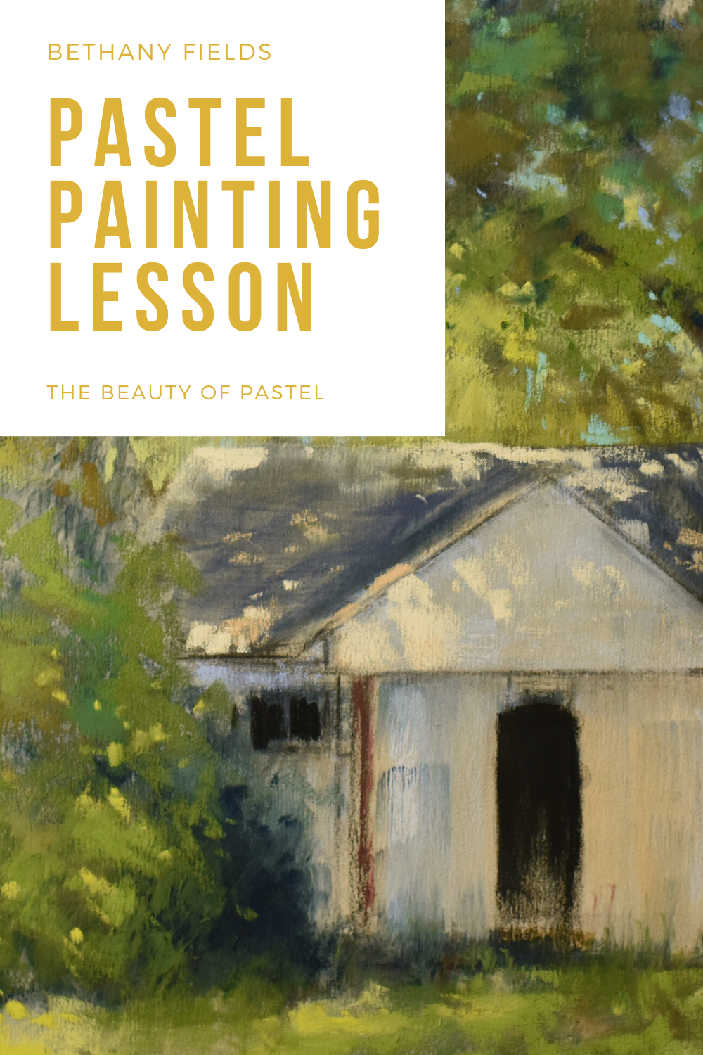 pinterest pin for pastel painting lessons